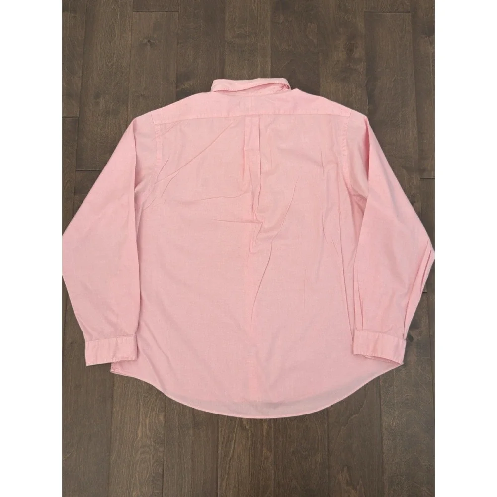 Ralph Lauren Shirt Mens Size 18.5 Pink Custom‎ Fit Button Down Oxford Flesh Pony